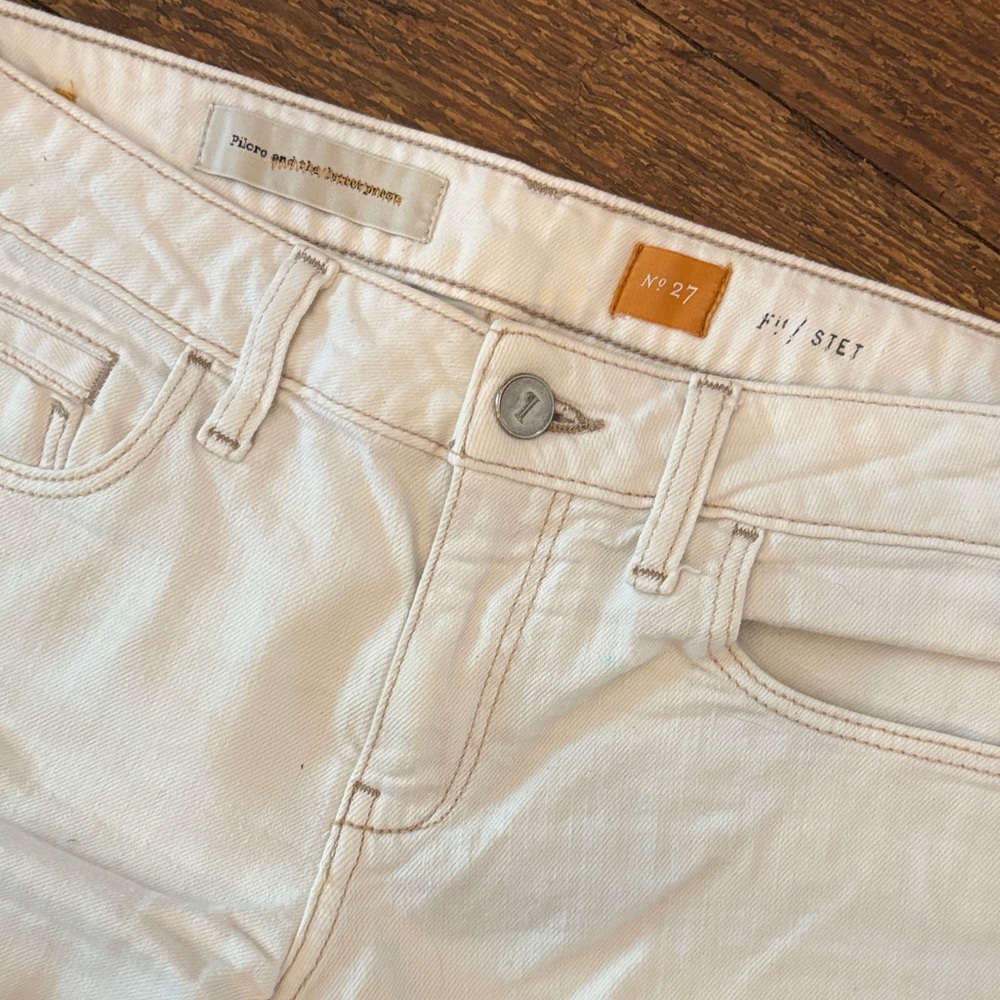 Pilcro and the Letterpress White Women Jeans